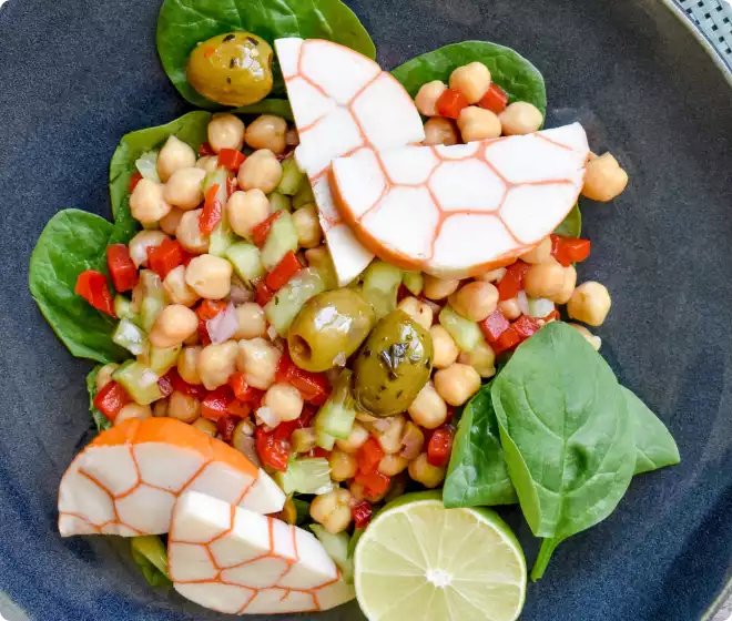 Recette roulé de surimi et pois chiches